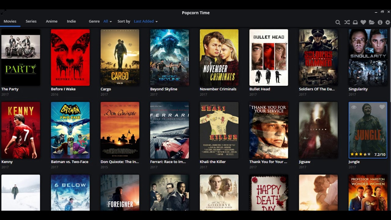 newest movies on popcorn time